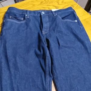 EVERLANE MEN'S Pants New Performance 33 x 34 SLIM HIGH STRETCH UNIFORM INDIGO